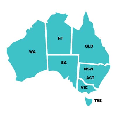 Map of Australia for services